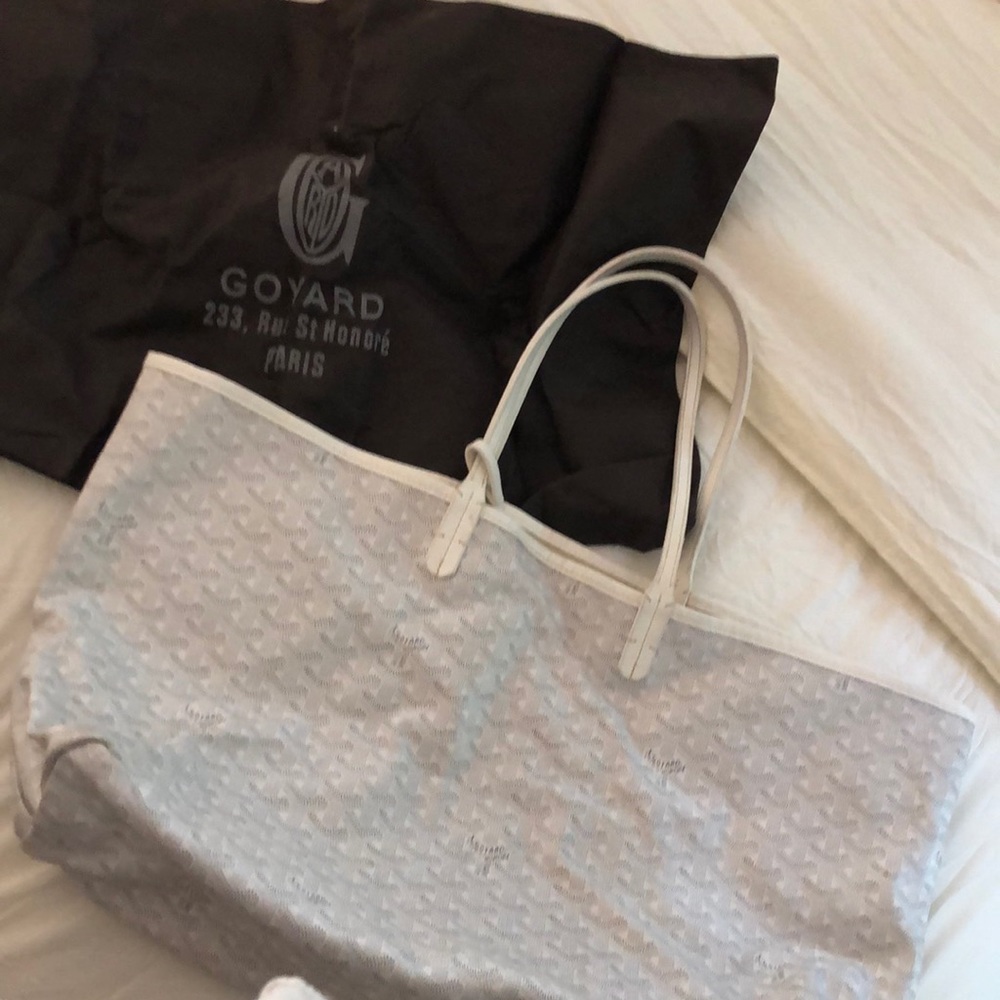 White “goyard” tote. Priced per authenticity.
